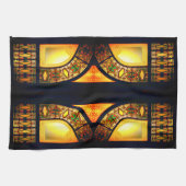 Viktorianisches Schwarz-Gold Geschirrtuch (Horizontal)