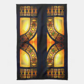 Viktorianisches Schwarz-Gold Geschirrtuch (Vertikal)