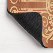 Viktorianisches Schwarz-Schwarz-Schwarz-Schwarz-Sc Mousepad (Ecke)
