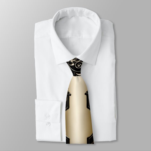 Viktorianisches Schwarz und Gold Krawatte (Gebunden)