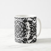 Viktorianisches Schwarz-Weiß-Goth #3 Kaffeetasse (VorderseiteRechts)