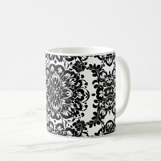 Viktorianisches Schwarz-Weiß-Goth #3 Kaffeetasse (VorderseiteRechts)