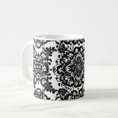 Viktorianisches Schwarz-Weiß-Goth #3 Kaffeetasse (Vorderseite Links)