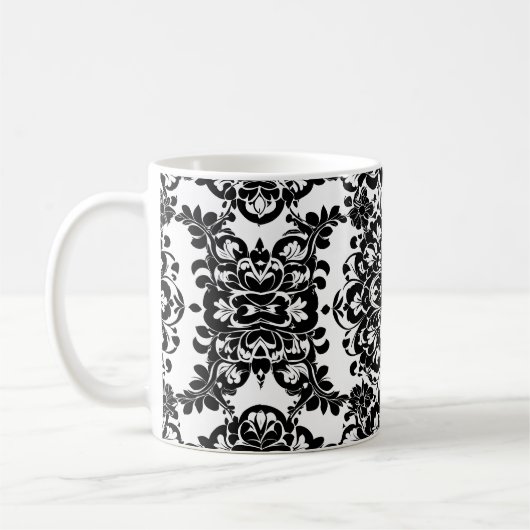 Viktorianisches Schwarz-Weiß-Goth #3 Kaffeetasse (Links)