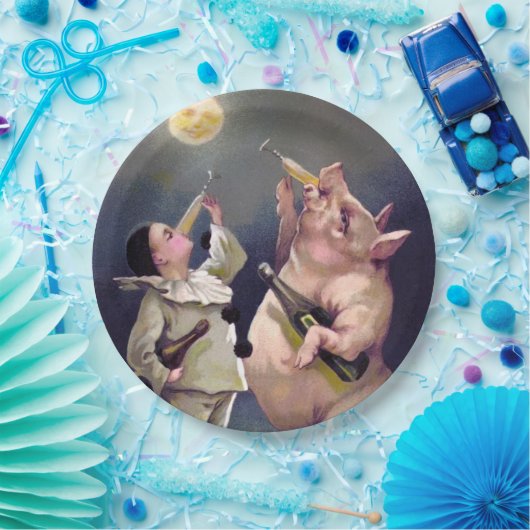 Viktorianisches Schwein Pappteller (Party)