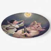 Viktorianisches Schwein Pappteller (Schrägansicht)