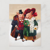 Viktorianisches Schweinepupil Postkarte (Vorderseite)