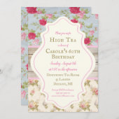 Viktorianisches Shabby Chic Party Einladung (Vorne/Hinten)