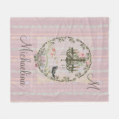 Viktorianisches Shabby Chic perlt Leuchter-Decke Fleecedecke (Vorderseite (Horizontal))