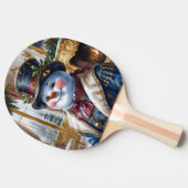 Viktorianisches Snowman Weihnachtsdesign Tischtennis Schläger (Seitenansicht)