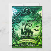 Viktorianisches Spuk Haus Gotisches Halloween-Part Einladung (Vorderseite)