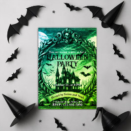 Viktorianisches Spuk Haus Gotisches Halloween-Part Einladung