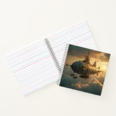 Viktorianisches Steampunk-Airbus-Notebook Notizblock (Innenseite)