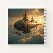 Viktorianisches Steampunk-Airbus-Notebook Notizblock (Rückseite)