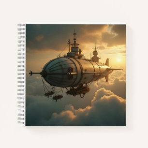 Viktorianisches Steampunk-Airbus-Notebook Notizblock
