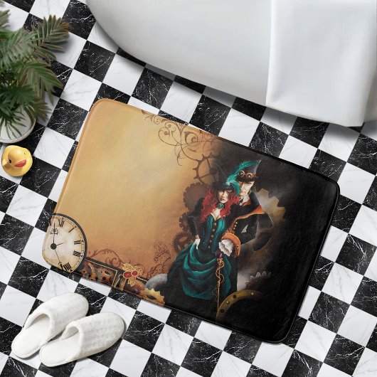 Viktorianisches Steampunk-Paar Badematte