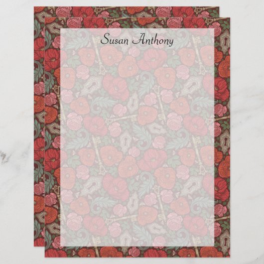 Viktorianisches Steampunk-Papier mit alten Festste (Vorne/Hinten)