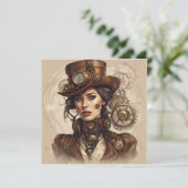Viktorianisches Steampunk-Portrait einer Frau (Stehend Vorderseite)