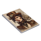 Viktorianisches Steampunk-Portrait einer Frau Notizblock (Rechte Seite)