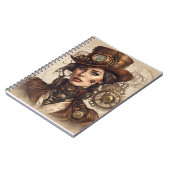 Viktorianisches Steampunk-Portrait einer Frau Notizblock (Linke Seite)