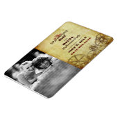 Viktorianisches Steampunk-Save the Date Foto Magnet (Linke Seite)