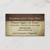 Viktorianisches Steampunk Visitenkarte (Rückseite)