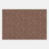 Viktorianisches Steampunkbrown & White Gears Zeich Geschenkpapier Set (Vorderseite)