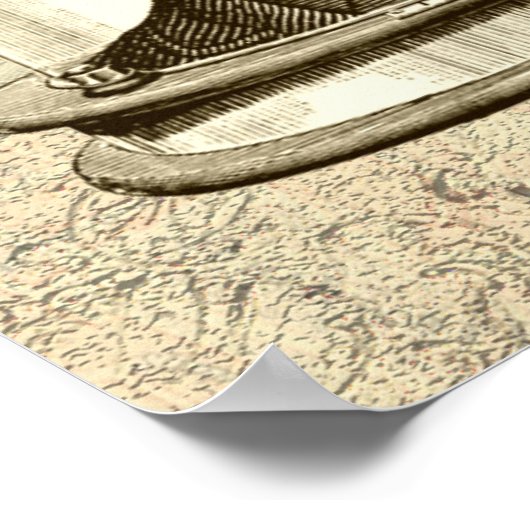 Viktorianisches Steampunkuckwerk, mechanisch Poster (Ecke)