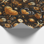 viktorianisches Steampunkupfer aus Bronze Geschenkpapier (Ecke)