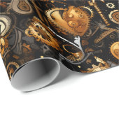 viktorianisches Steampunkupfer aus Bronze Geschenkpapier (Rolleneckpunkt)