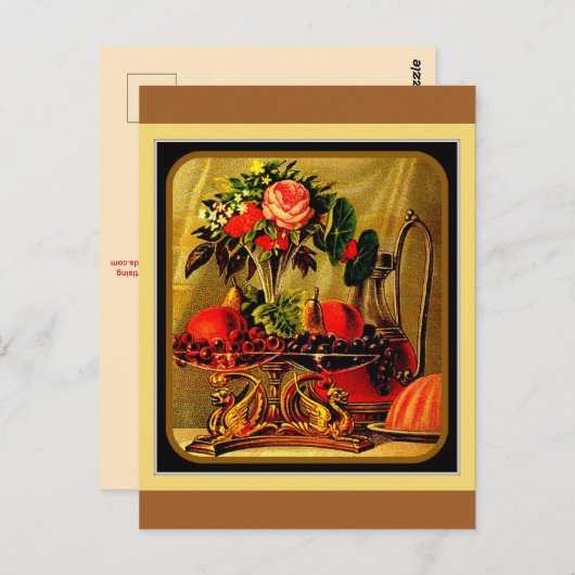 Viktorianisches Stillleben Postkarte (Vorne/Hinten)