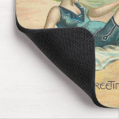 Viktorianisches Strandbadeanzug-Mädchen Mousepad (Ecke)