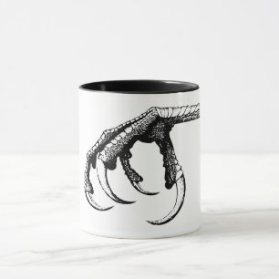 Viktorianisches Talon aus Muschelvogel, Schwarz-we Tasse