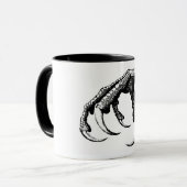 Viktorianisches Talon aus Muschelvogel, Schwarz-we Tasse (Vorderseite Links)
