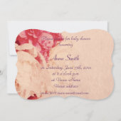 Viktorianisches Tee-Party - Babydusche einladen Einladung (Rückseite)