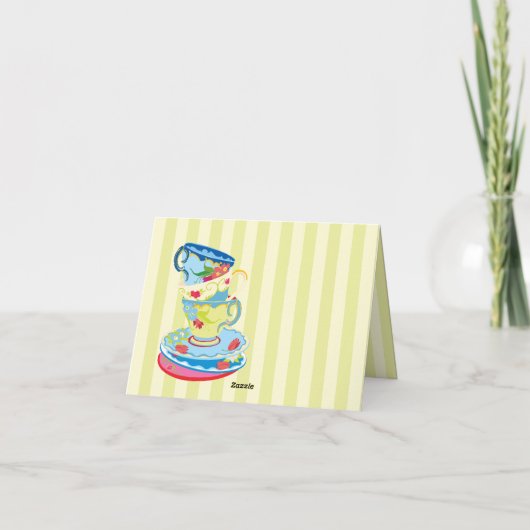 Viktorianisches Tee-Party Dankeschön Dankeskarte (Rückseite)