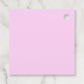 viktorianisches Tee-Party "Eat Me" Pink Square Cus Geschenkanhänger (Rückseite)