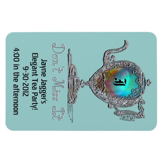 Viktorianisches Teekessel-Party Magnet (Horizontal)