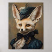 Viktorianisches Tierporträt, königliche Lady Fuchs Poster (Vorne)