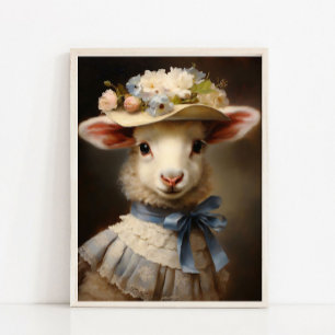 Viktorianisches Tierporträt, königliches Baby-Scha Poster