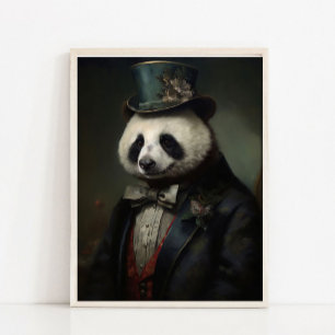 Viktorianisches Tierporträt, Royal Panda Vintage P Poster