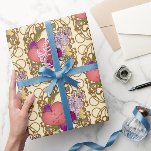 Viktorianisches Valentins-Blumenverpackungspapier Geschenkpapier (Schenken)