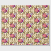 Viktorianisches Valentins-Blumenverpackungspapier Geschenkpapier (Flach)