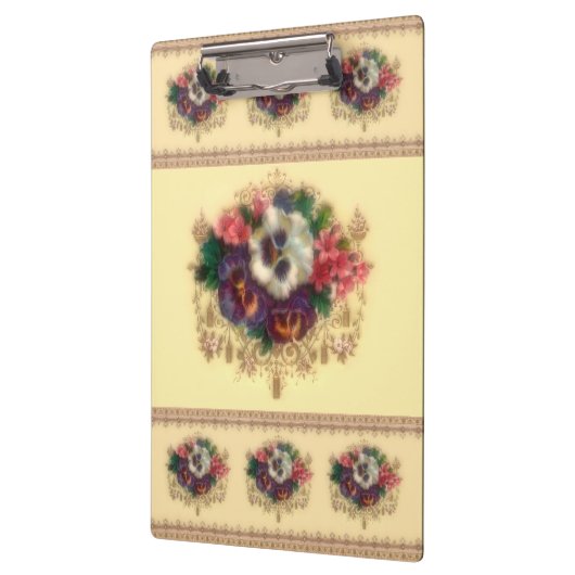 Viktorianisches "vergoldete Stiefmütterchen-" Klemmbrett (Links)