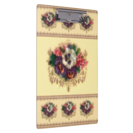 Viktorianisches "vergoldete Stiefmütterchen-" Klemmbrett (Rechts)