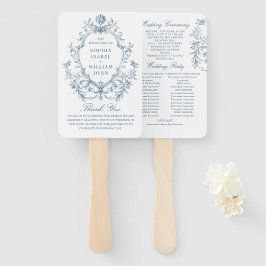 Viktorianisches Verziertes Blumenzeremonieprogramm Fächer