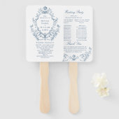 Viktorianisches Verziertes Blumenzeremonieprogramm Fächer (Vorne und Hinten)