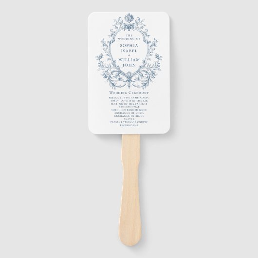 Viktorianisches Verziertes Blumenzeremonieprogramm Fächer (Vorderseite)