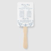 Viktorianisches Verziertes Blumenzeremonieprogramm Fächer (Rückseite)