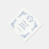 Viktorianisches Verziertes Grace Blue Floral Braut Serviette (Ecke)